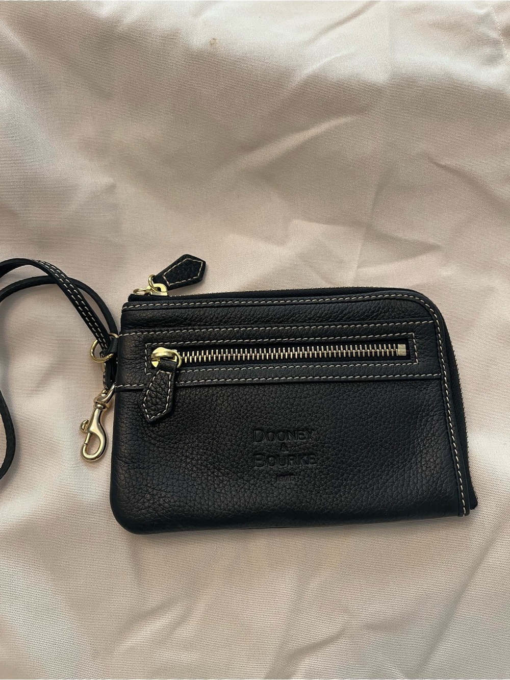 Dooney & Bourke Black Leather Wristlet Wallet